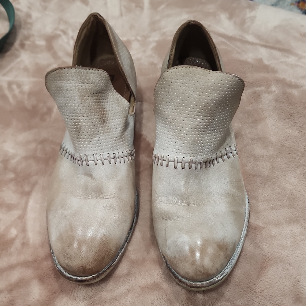 Elegant Cream Ankle Booties